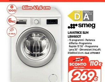GRANCASA Smeg Lavatrice offerta