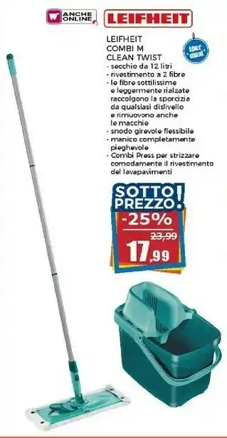 Happy Casa Leifheit Pulizia pavimenti offerta