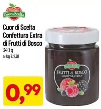 DPiù Cuor di Scelta Confettura Extra di Frutti di Bosco 340 g offerta