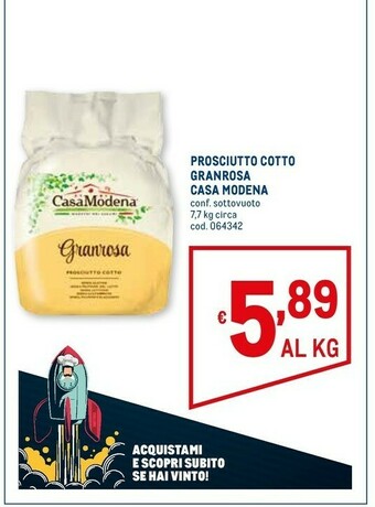 Metro Casa Modena Prosciutto cotto offerta