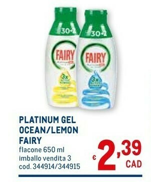 Metro Fairy Detersivo lavastoviglie offerta