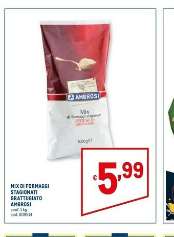 Metro Ambrosi Formaggio Grattugiato offerta