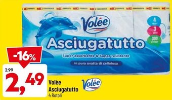 DPiù Volée Asciugatutto 4 rotoli offerta