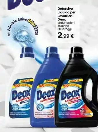 Carrefour Deox Detersivo Liquido Per Lavatrice offerta