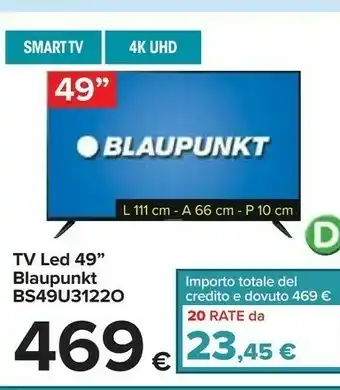 Carrefour Blaupunkt Tv Led 49 Bs49u3122o offerta