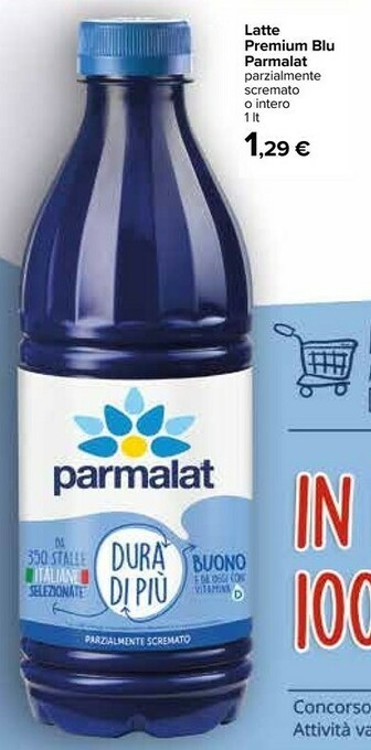 Carrefour Parmalat Latte parzialmente scremato offerta