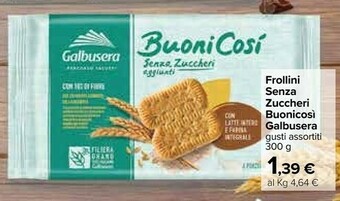 Carrefour Galbusera Biscotti offerta