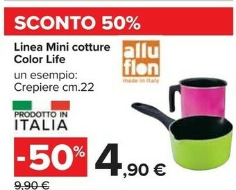Carrefour Allu Flon Linea Mini Cotture Color Life offerta
