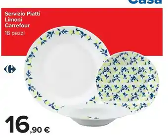 Carrefour Carrefour Servizio Piatti Limoni offerta