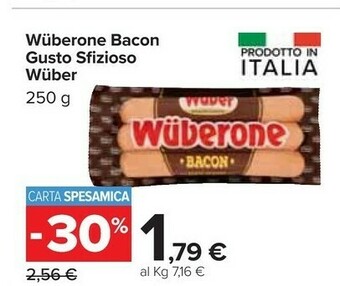 Carrefour Wuber Wurstel offerta