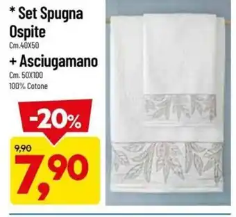 DPiù Set Spugna Ospite + Asciugamano offerta