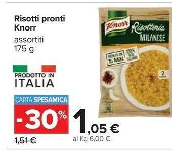 Carrefour Knorr Risotto offerta
