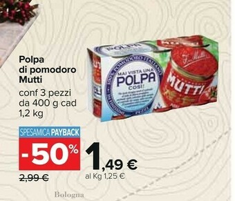 Carrefour Mutti Pomodori pelati offerta