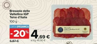 Carrefour Valtellina Bresaola offerta