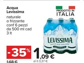 Carrefour Levissima Acqua offerta