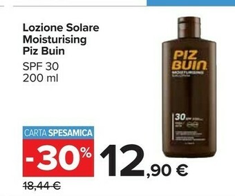 Carrefour Piz buin Crema solare offerta