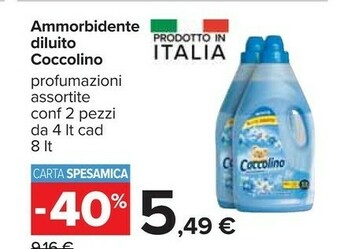 Carrefour Coccolino Ammorbidente offerta