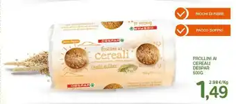 Despar Frollini Ai Cereali 500 G(ml) offerta