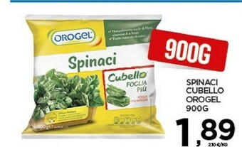 Despar Orogel Spinaci Cubello Foglia Più I Vegetali offerta
