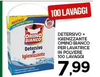 Despar Omino Bianco Detersivo + Igienizzante Per Lavatrice In Polvere 100 Lavaggi offerta