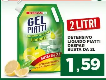 Despar Despar Detersivo Liquido Piatti Busta Da 2 L offerta