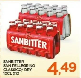 Despar Sanbitter Sanbitter San Pellegrino Classico/dry 10cl X10 offerta