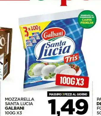 Despar Galbani Mozzarella Santa Lucia 100 G(ml) offerta