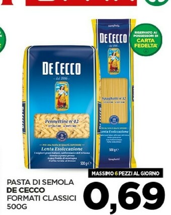 Despar De Cecco Pasta Di Semola Di Grano Duro offerta