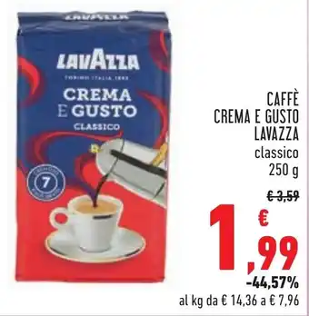 Conad Margherita Lavazza Caffè Crema E Gusto 250 g offerta