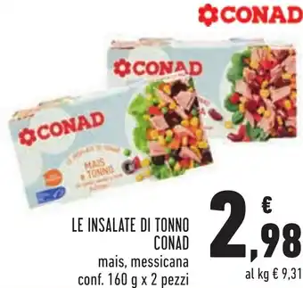 Conad Margherita Conad Le Insalate di Tonno 160 g x 2 pezzi offerta