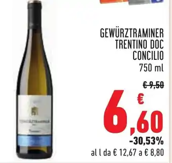 Conad Margherita Gewürztraminer Trentino DOC Concilio 750 ml offerta