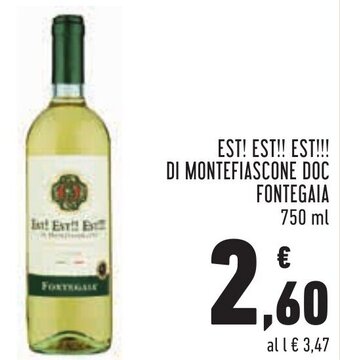 Conad Margherita Est! Est! Est! di Montefiascone DOC Fontegaia 750 ml offerta