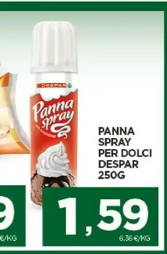 Interspar Panna Pray Panna Spray Per Dolci Despar 250g offerta