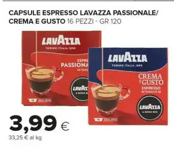 Tigre Lavazza Cialde caffè offerta