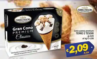 Ard Discount Terre E Tesori Cono panna premium 420gr. offerta