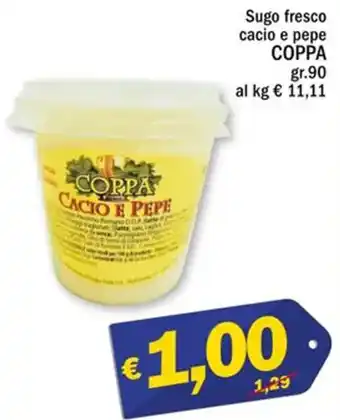 Ard Discount Coppa Sugo fresco cacio e pepe 90gr. offerta