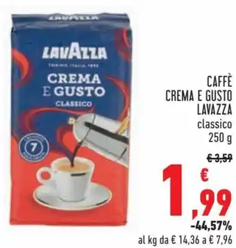 Conad City Lavazza Caffè Crema E Gusto 250 g offerta