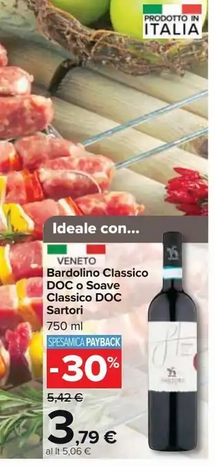 Carrefour Market Bardolino classico doc o soave classico doc sartoti offerta