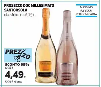 Coop Prosecco doc millesimato santorsola offerta