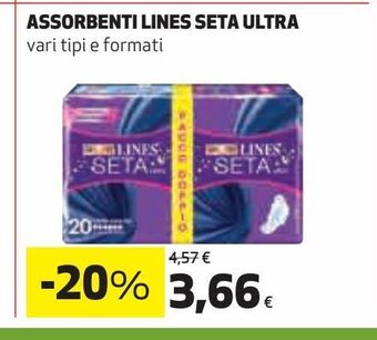 Coop Assorbenti lines seta ultra offerta