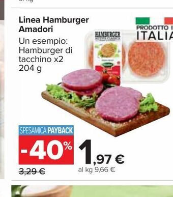 Carrefour Market Linea hamburger amadori offerta
