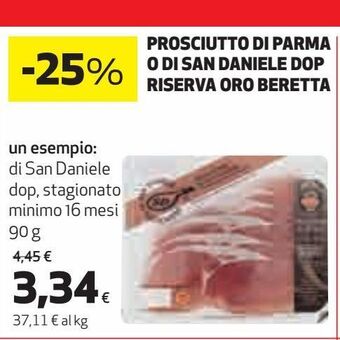 Coop Prosciuttodi parma o di san daniele dop riserva oro beretta offerta