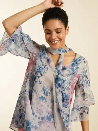 Elena Mirò Blusa stampata con fusciacca offerta