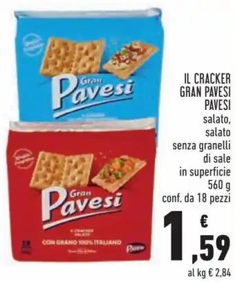 Conad City Pavesi Gran Pavesi Il Crackers 560 g offerta