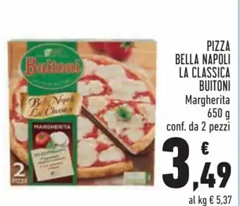 Conad City Buitoni Pizza Bella Napoli La Classica 650 g offerta