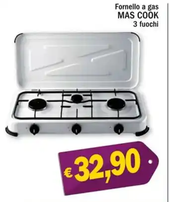 Mas Cook Fornello a gas 3 fuochi