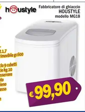 Ard Discount Houstyle Fabbricatore di ghiaccio modello MG18 offerta