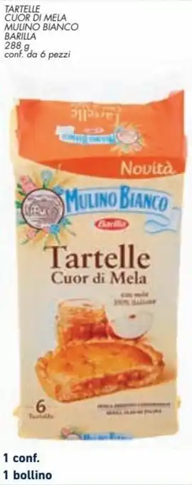 Conad City Mulino Bianco Barilla Tartelle Cuor di Mela 288 g offerta