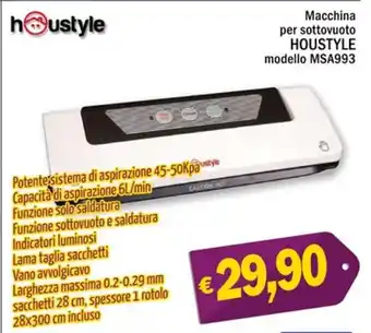 Ard Discount Houstyle Macchina per sottovuoto modello MSA993 offerta