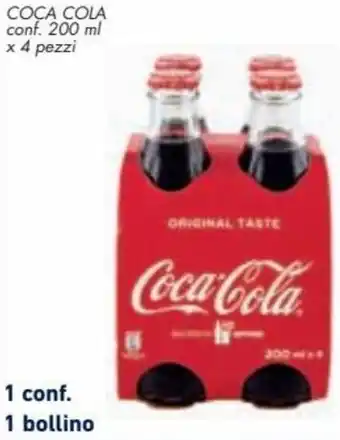 Conad City Coca Cola 200 ml x 4 pezzi offerta